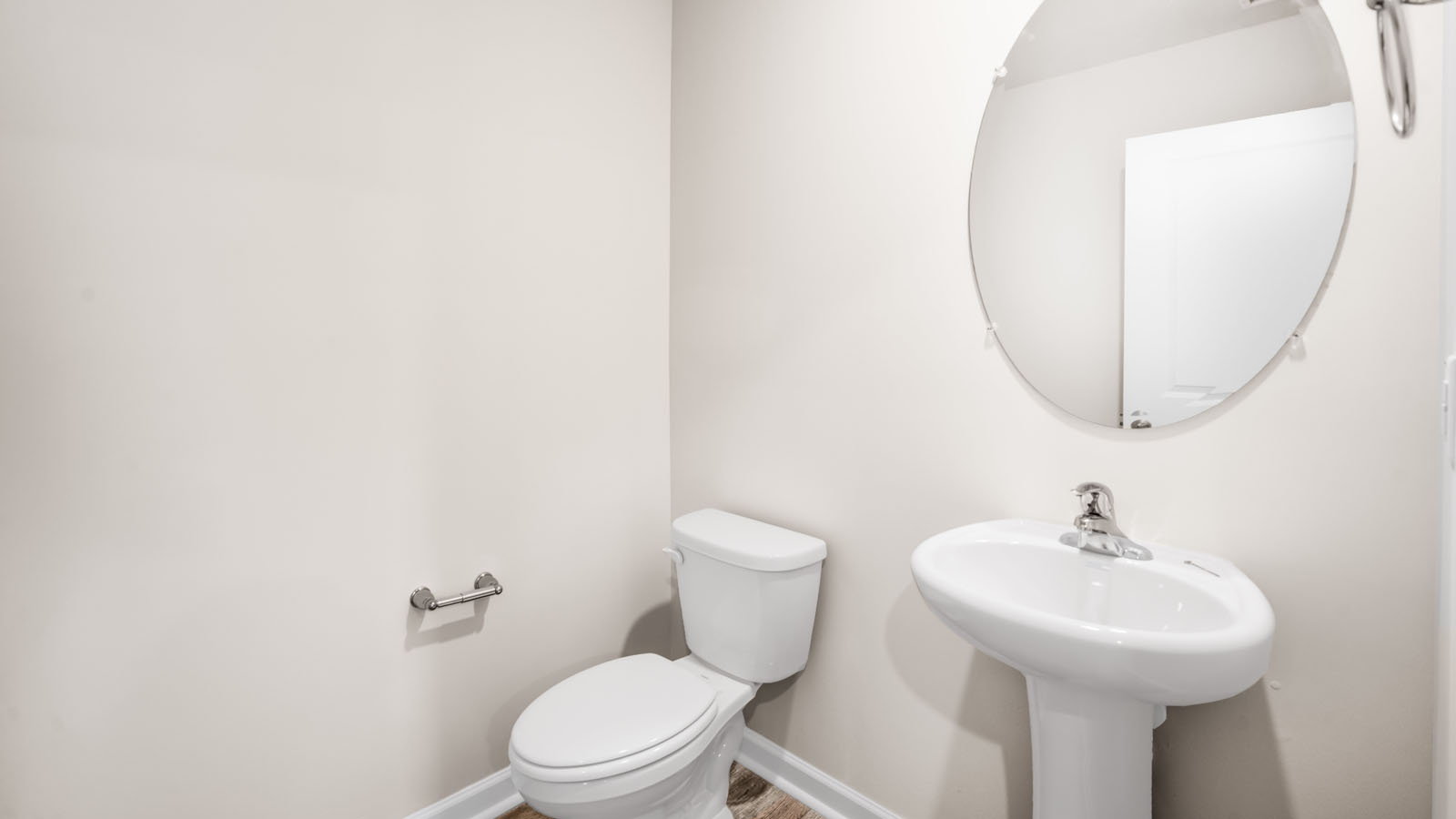 Bathroom with white cabinets