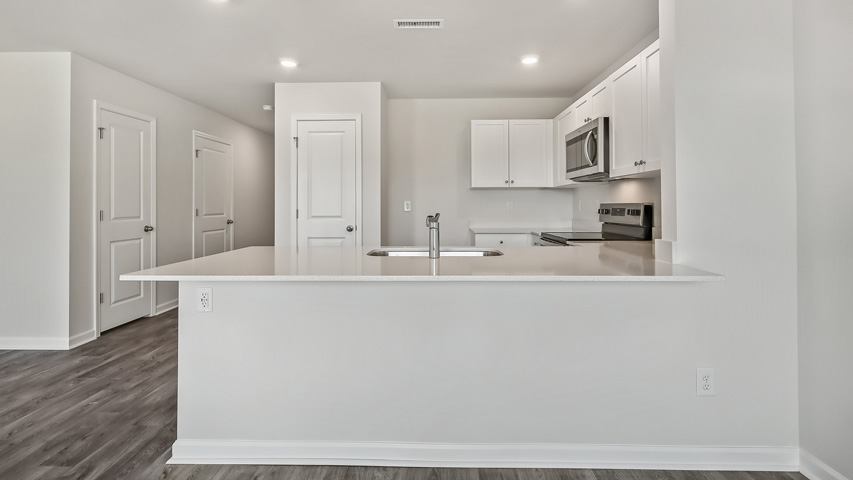 Living area with revwood flooring