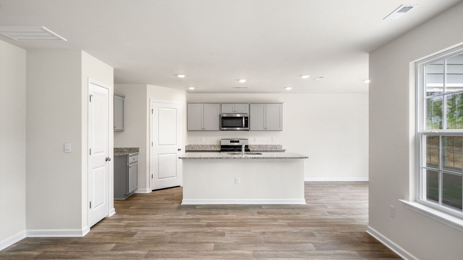 Kitchen with revwood flooring