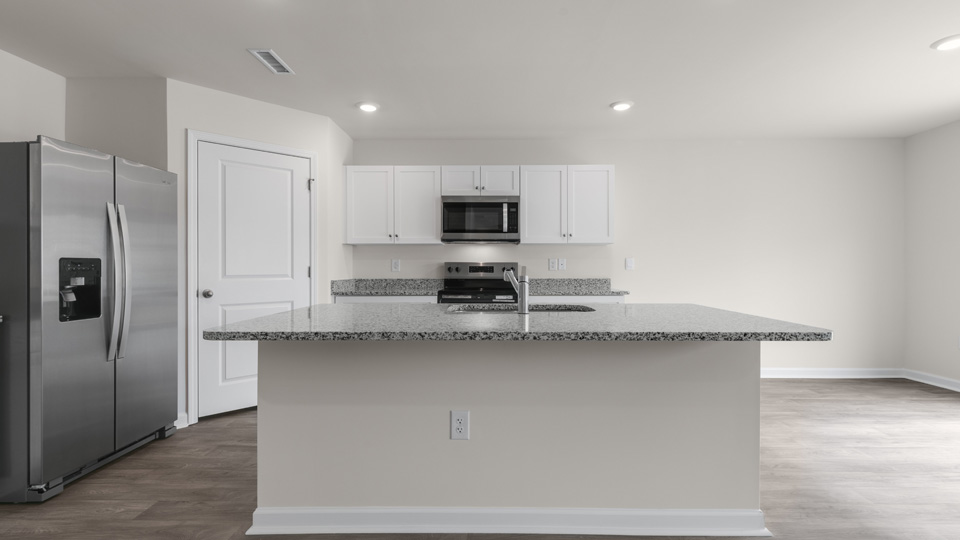 kitchen with stainless steel appliances and kitchen island