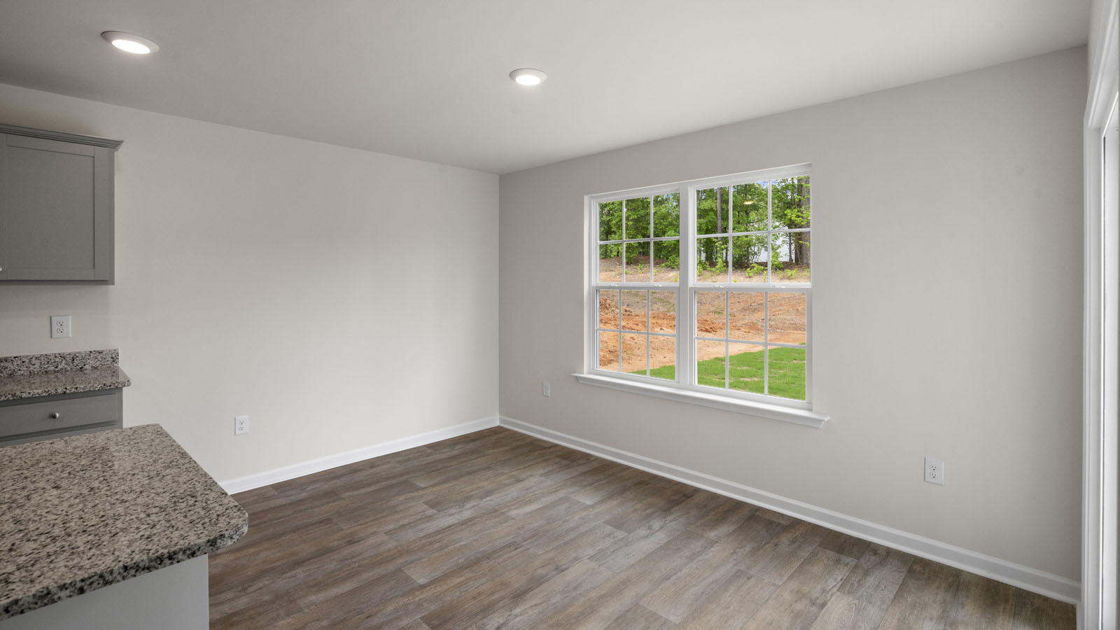 Living area with revwood flooring