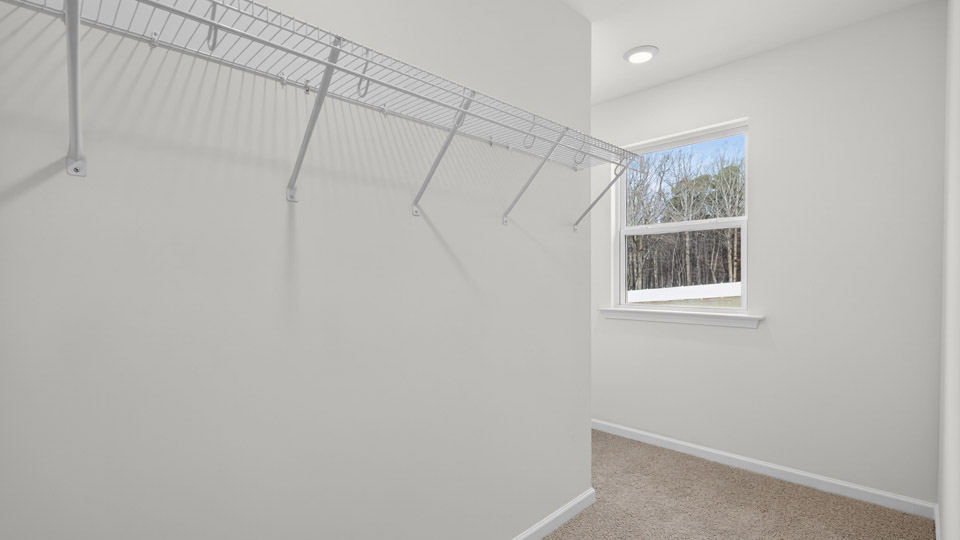 walk in closet with wire shelving
