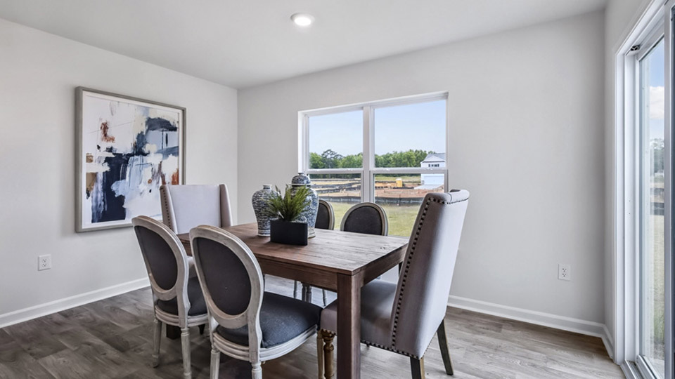 Open-concept dining area