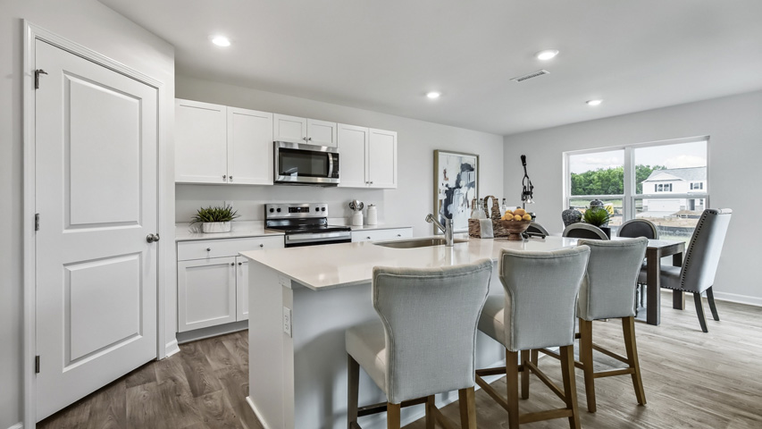 Kitchen with quartz countertops
