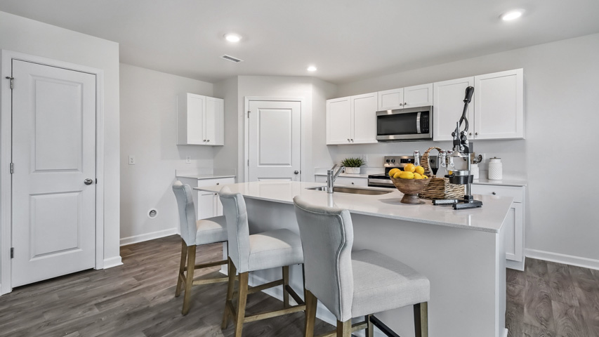 Kitchen with quartz countertops