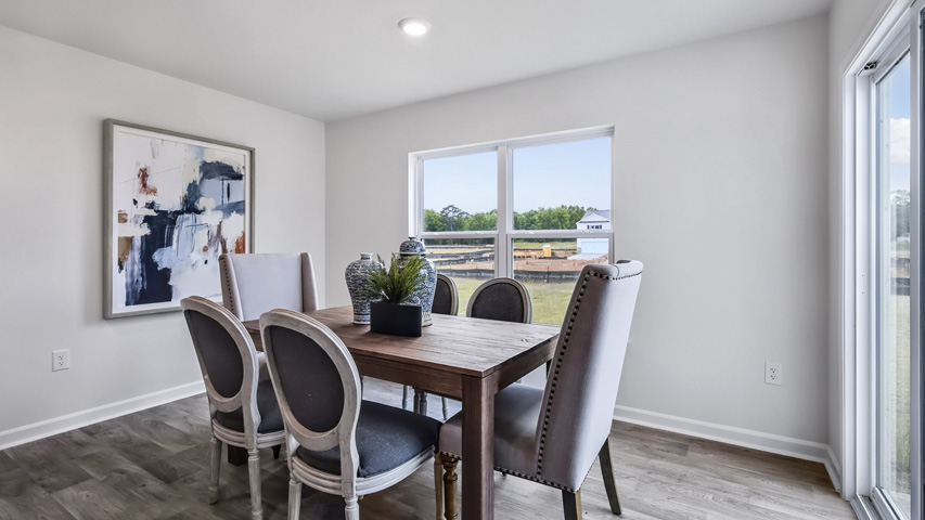 Living area with revwood flooring