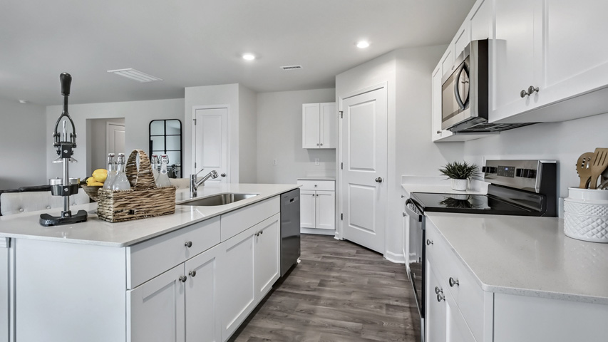 Kitchen with quartz countertops