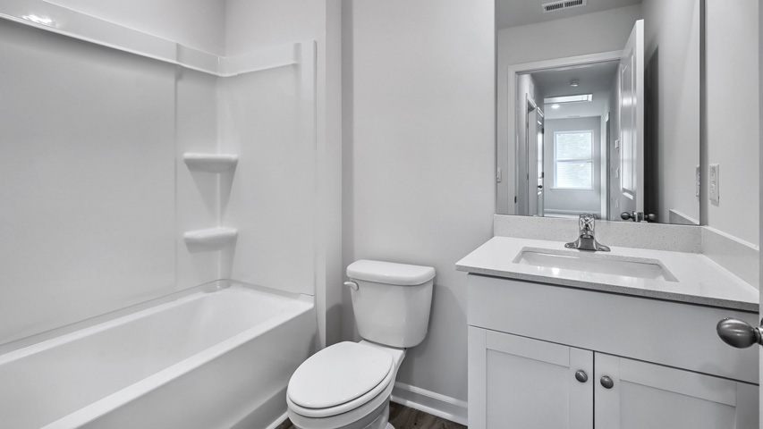 Bathroom with quartz countertops