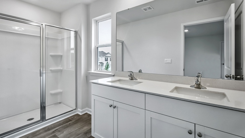 Bathroom with quartz countertops
