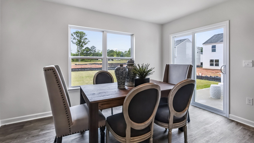 Living area with revwood flooring