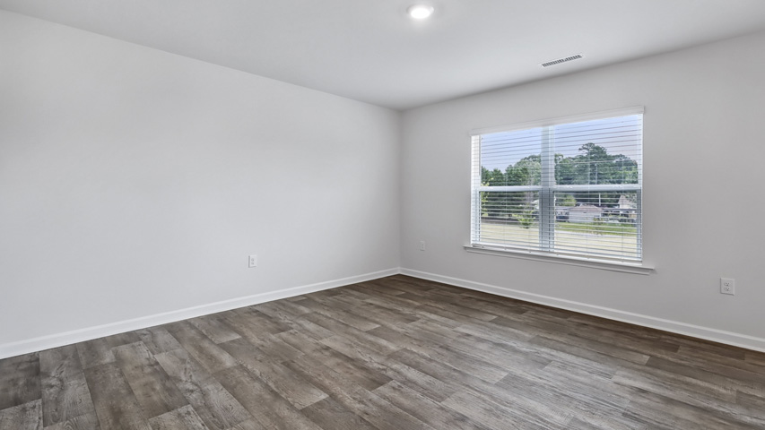 Living area with revwood flooring
