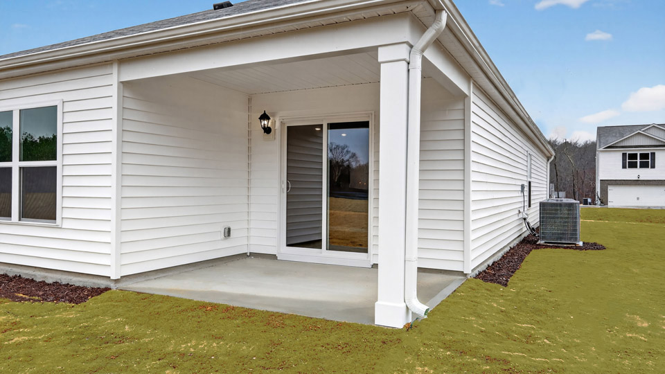 exterior covered patio with concrete slab