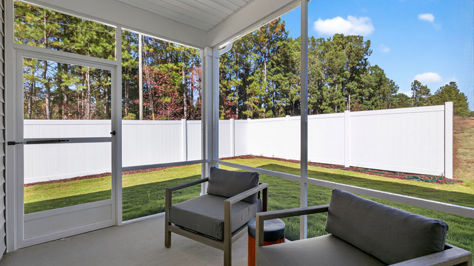 Screened in back patio