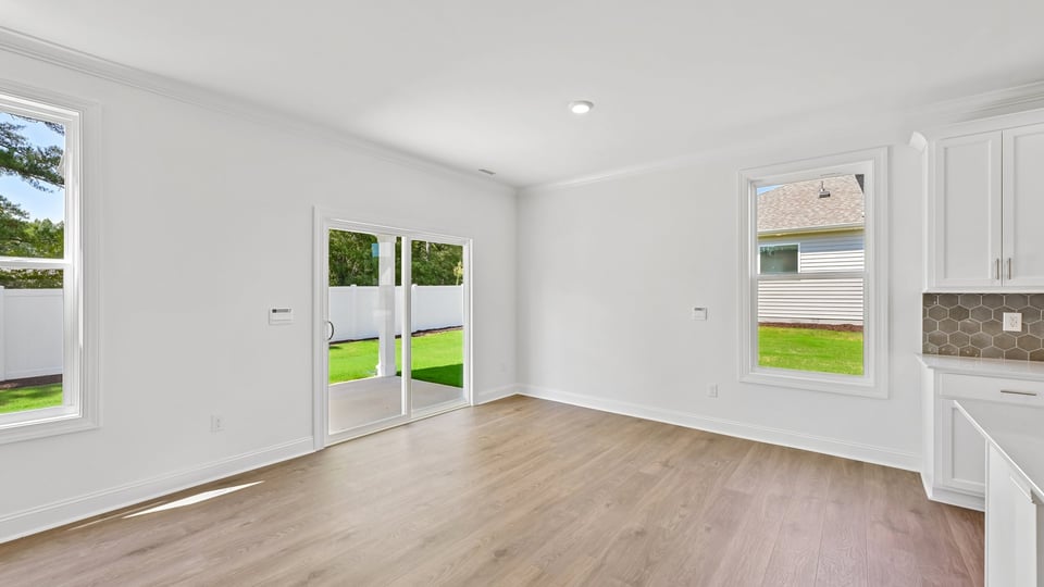 breakfast area with glass sliding doors to back patio