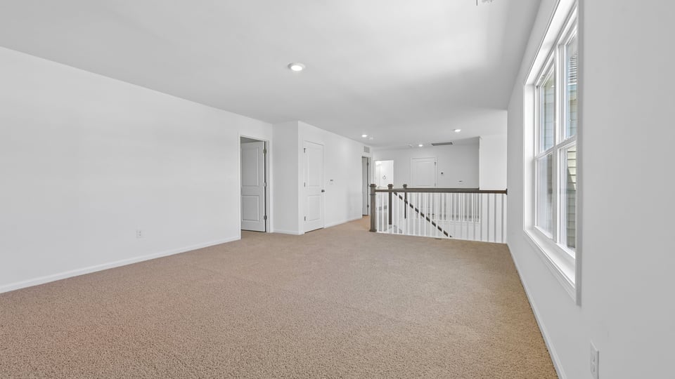 top of loft with carpet flooring