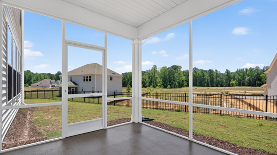 covered and screened back patio