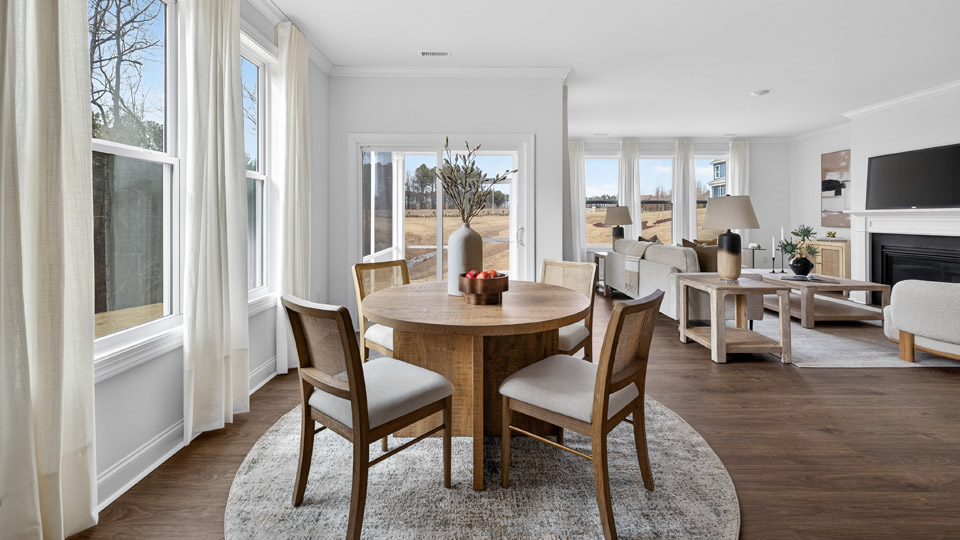 Open-concept dining area