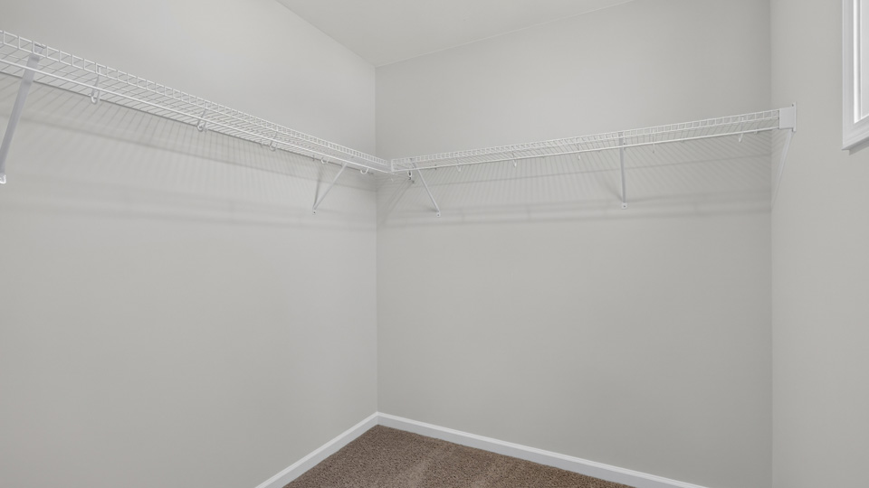 walk in closet with wire shelving