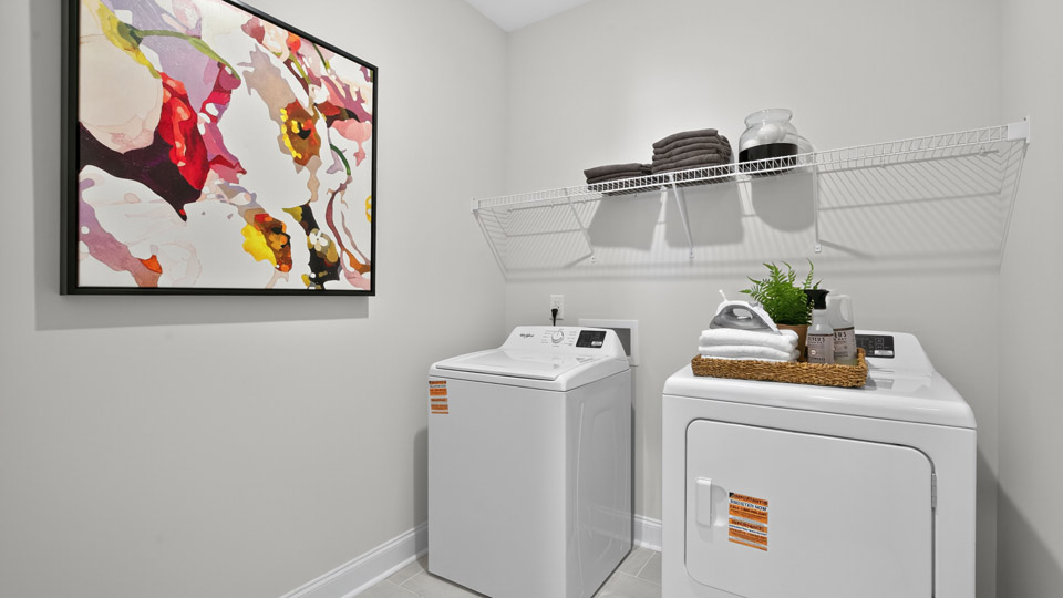 laundry room with washer and dryer