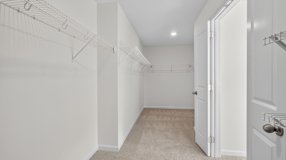 walk in closet with wire shelving
