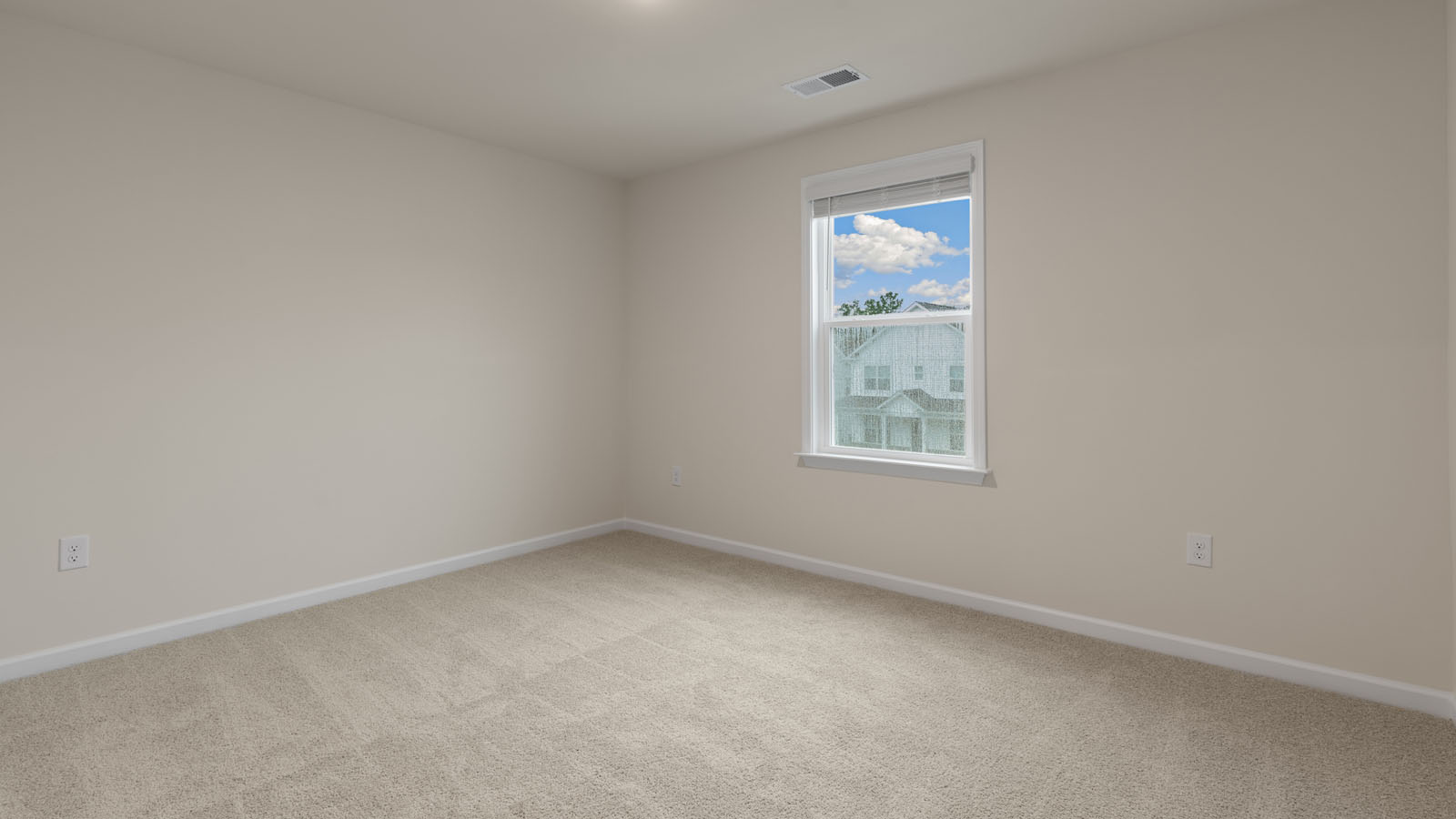 Bedroom with carpet flooring