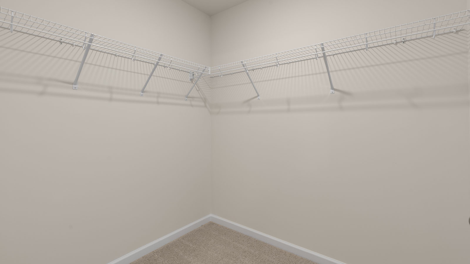 Closet with wire shelving