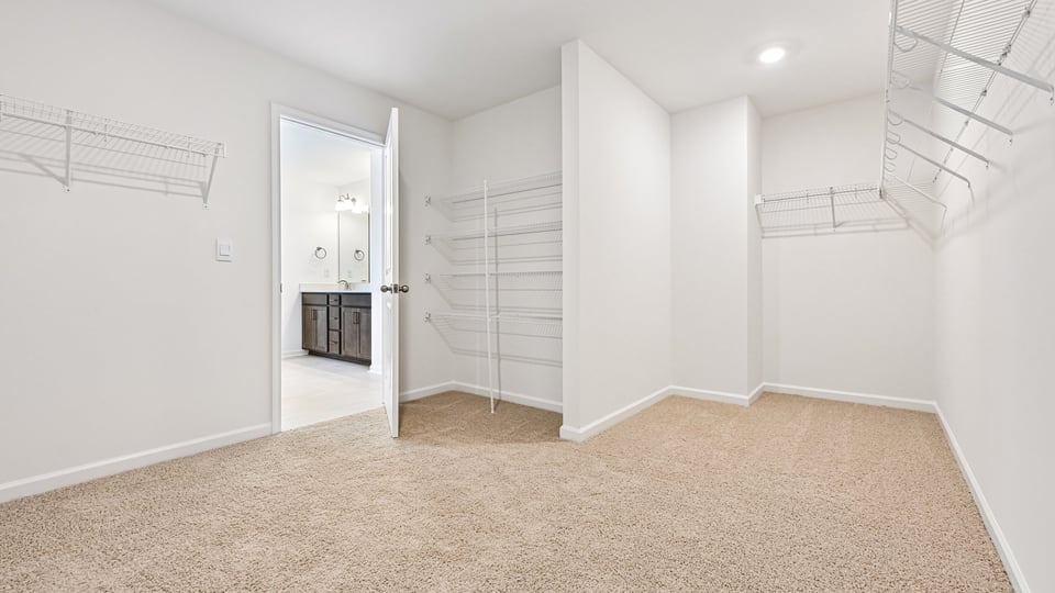 walk in closet with wire shelving