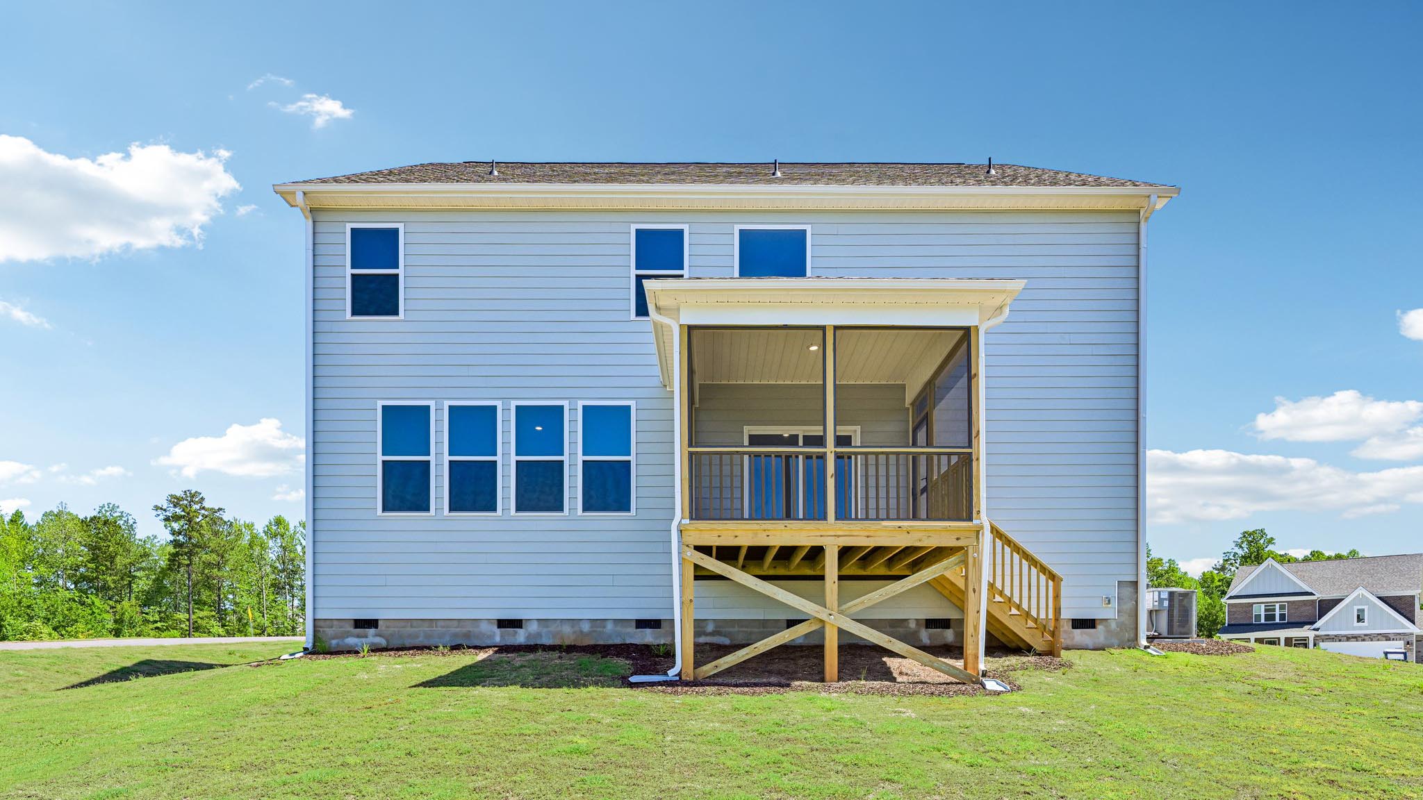 back exterior with enclosed deck