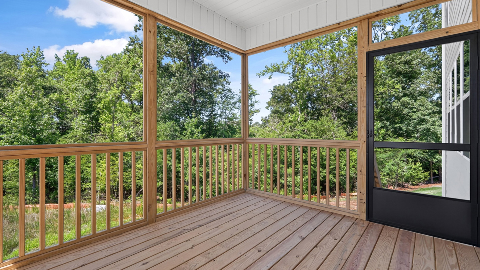 exterior patio with covered enclosed deck