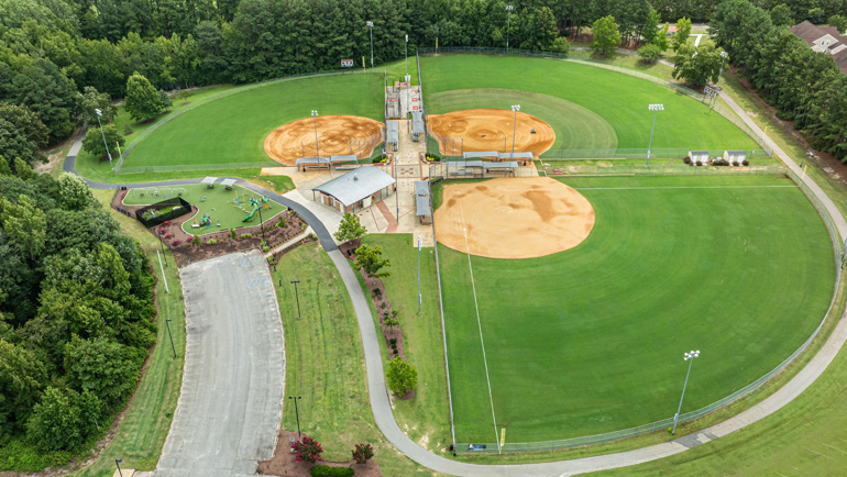 clayton community park aerial photo