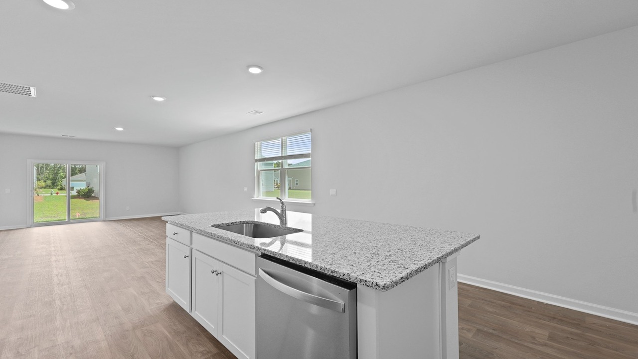 Center island makes entertaining easy