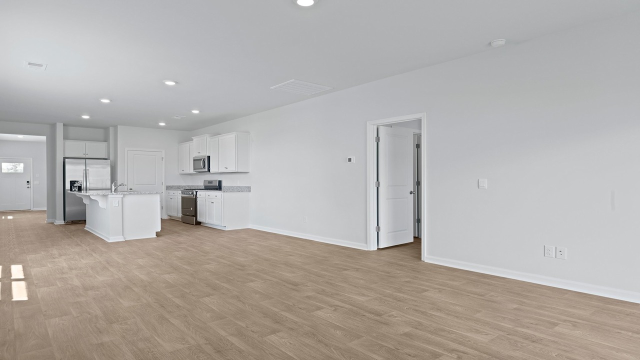 Open concept floor plan for comfortable living