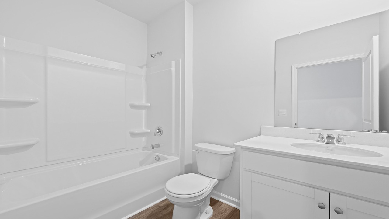 Guest bathroom with tub