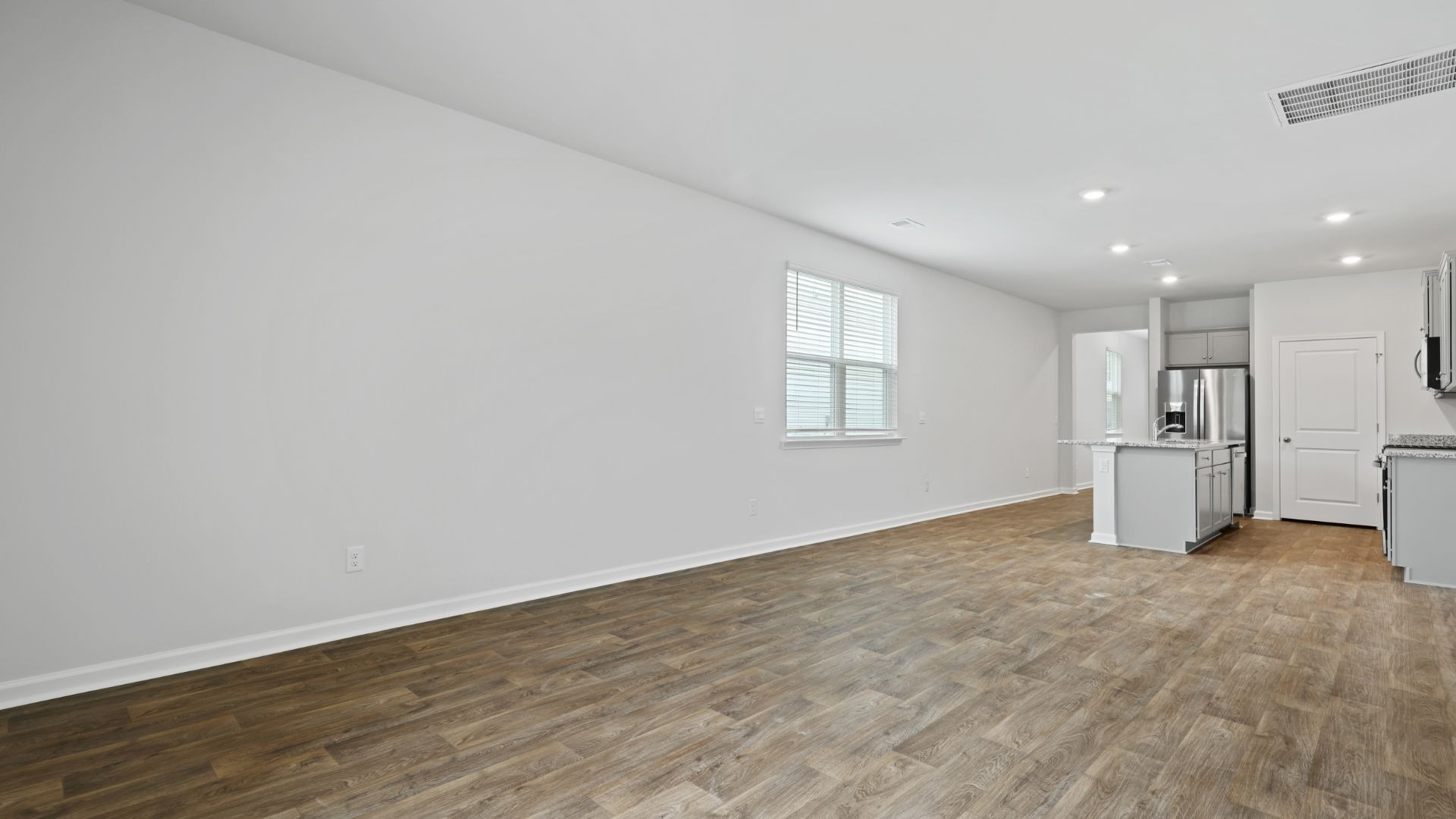 Large windows fill the space with natural light