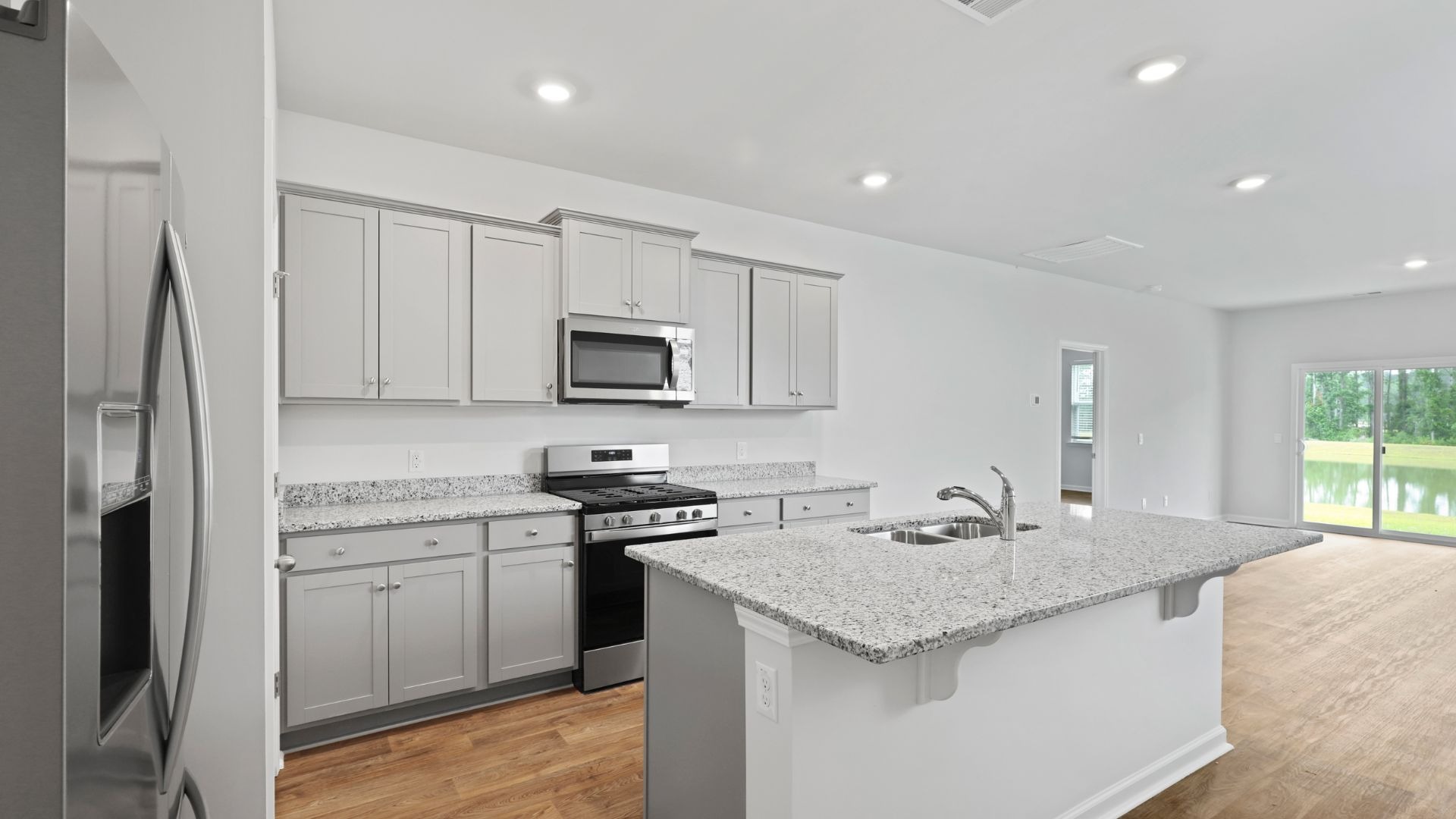 Kitchen is bright and inviting