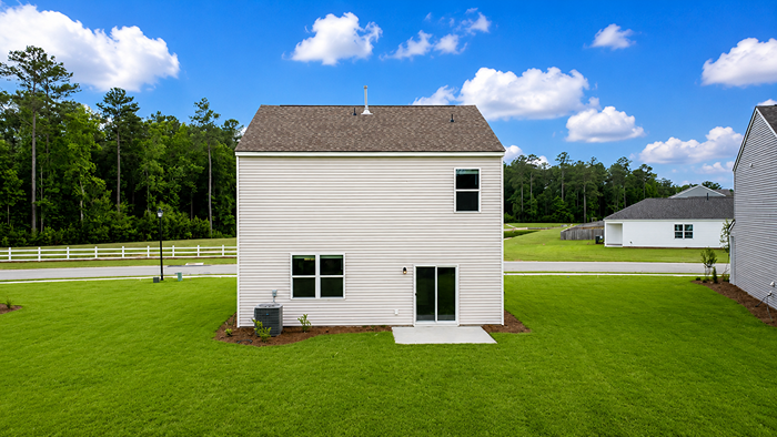 Spacious backyard in a new construction home