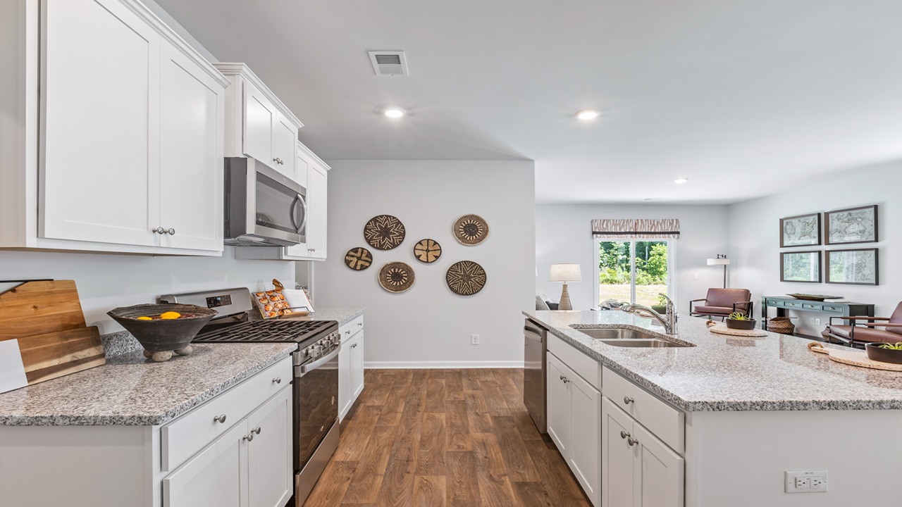 Kitchen with white cabinetry