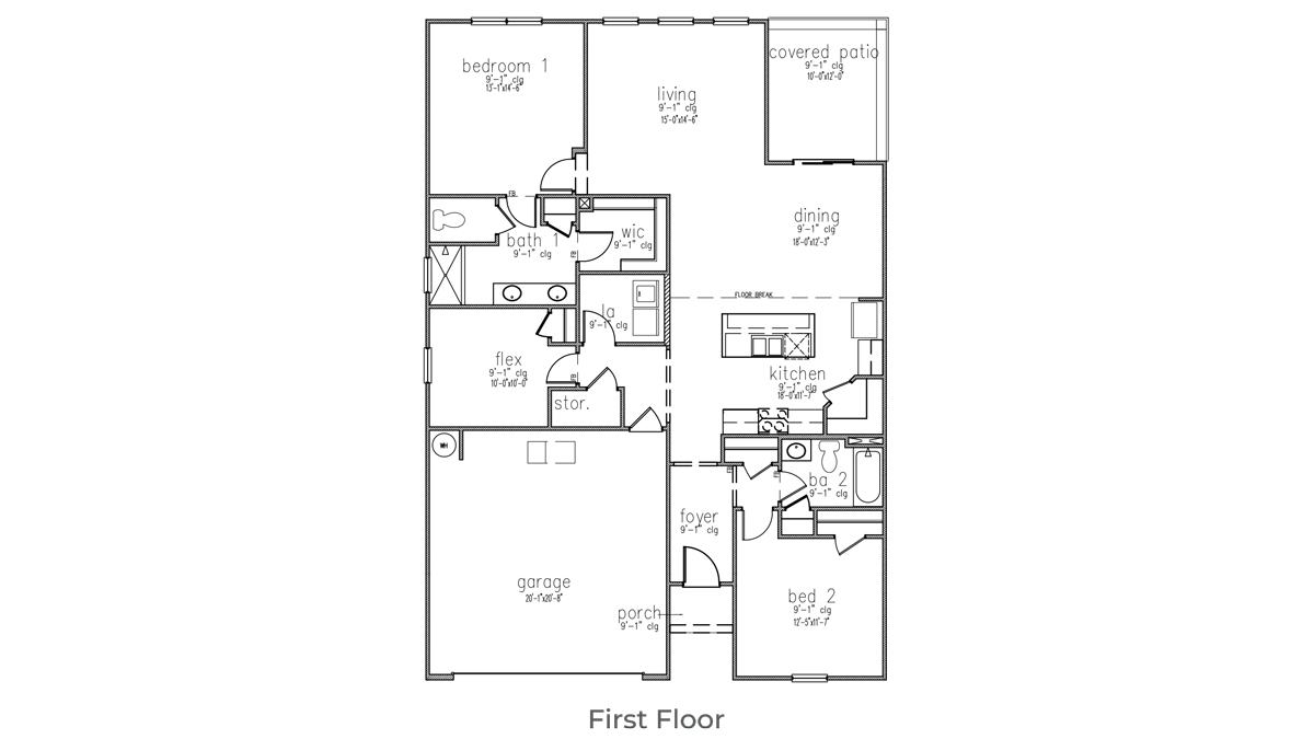 Floor Plan in Lakeview Kitfield Moncks Corner, SC D.R. Horton