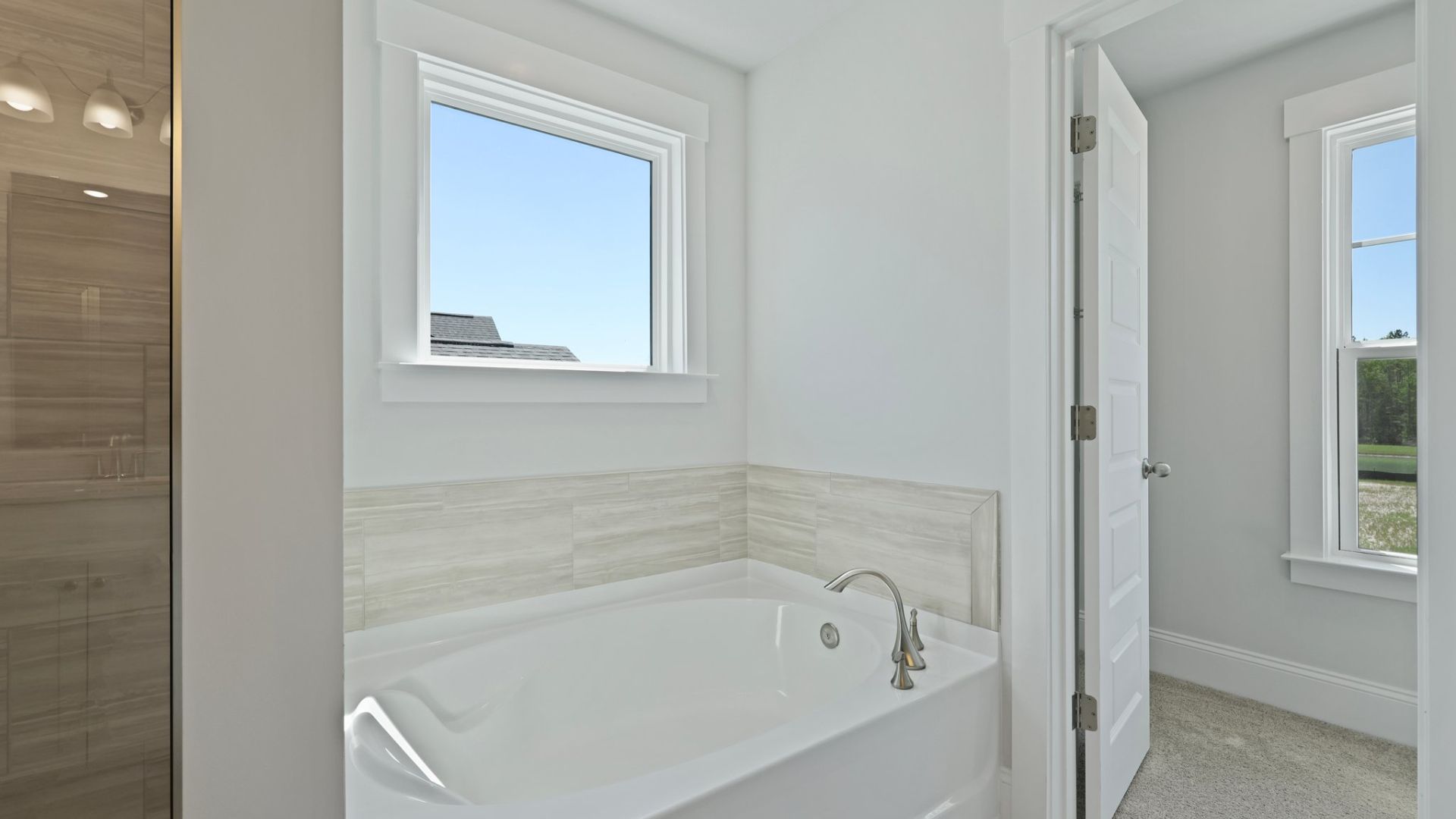 Primary bathroom with soaker tub