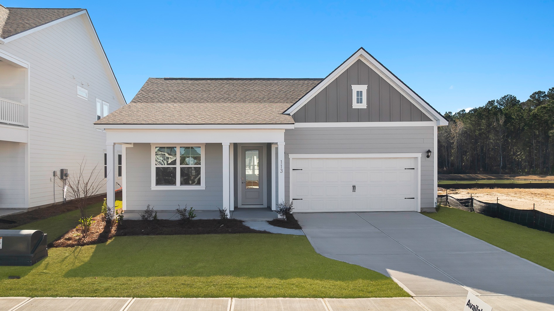 new home summerville with pond view