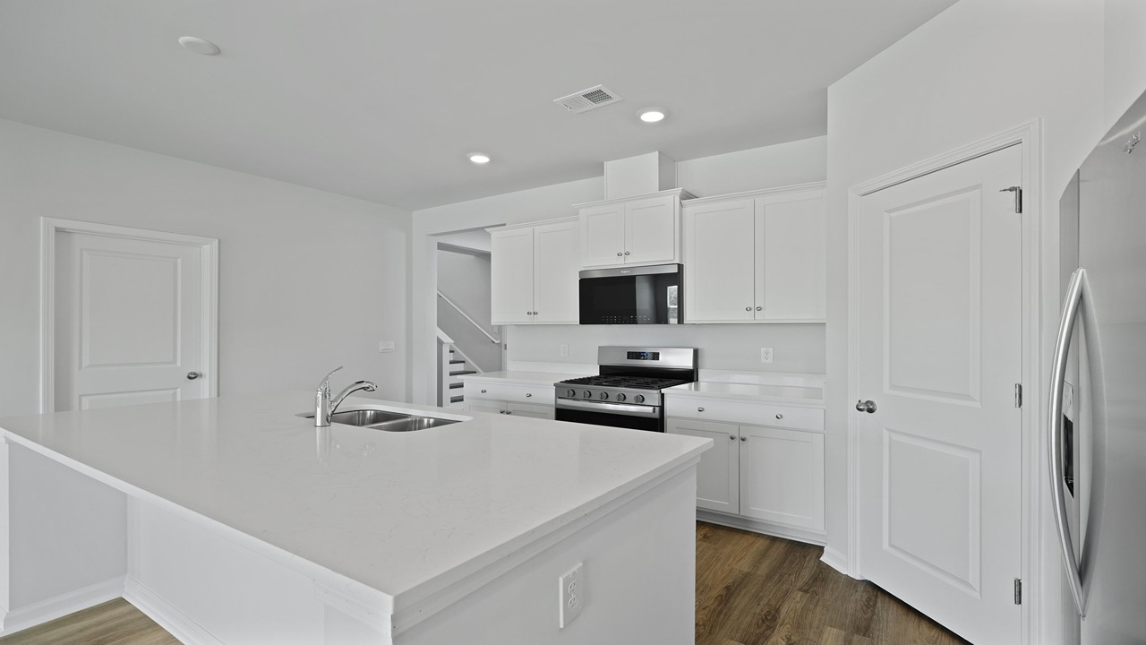 modern kitchen with quartz countertops