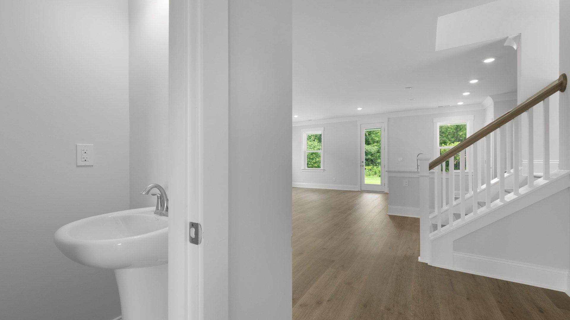 Half bathroom on the first floor