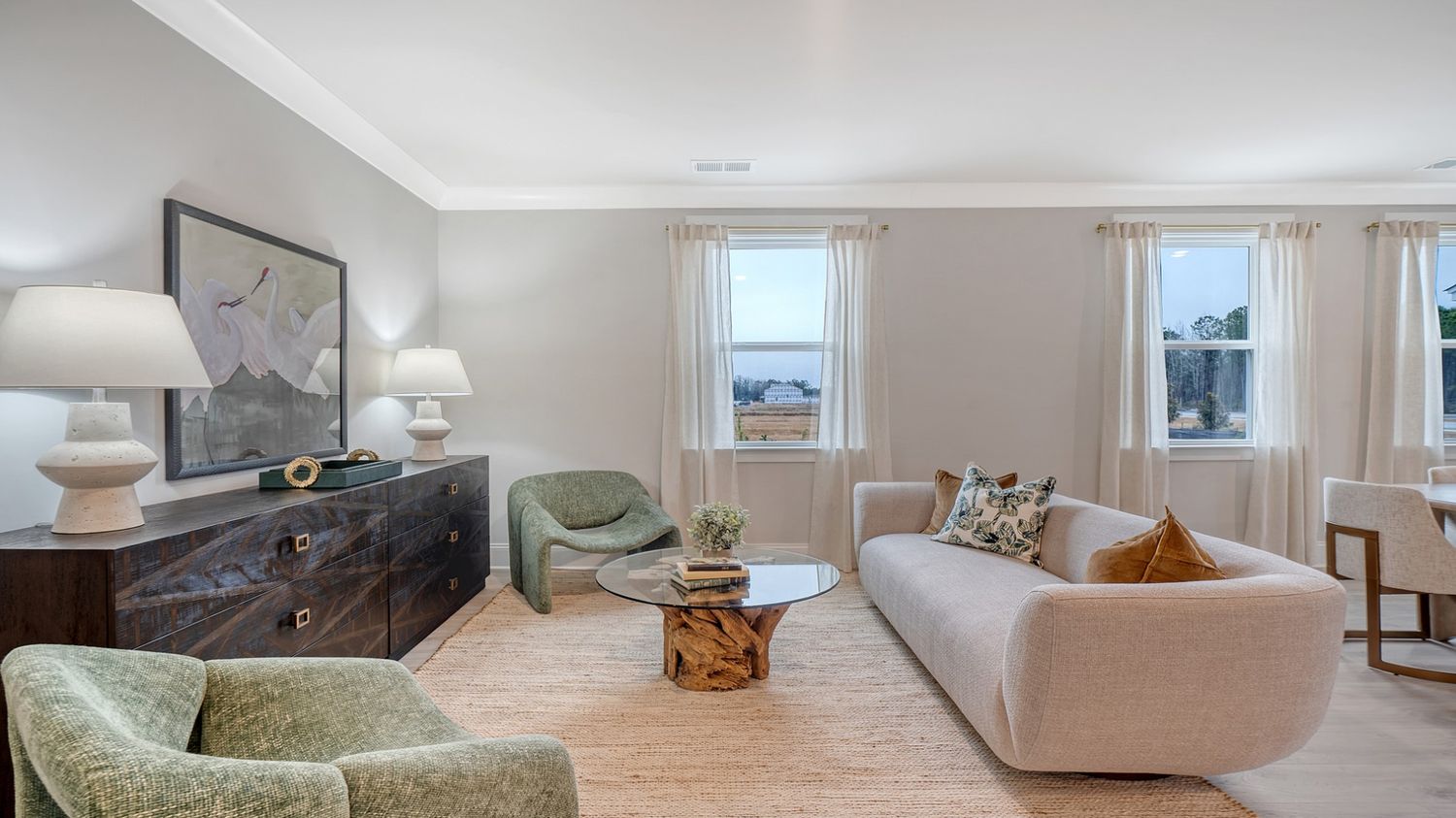 spacious living room