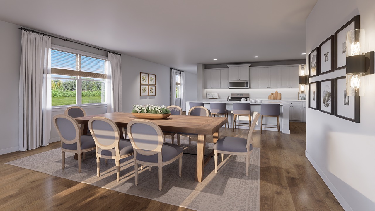 spacious dining room