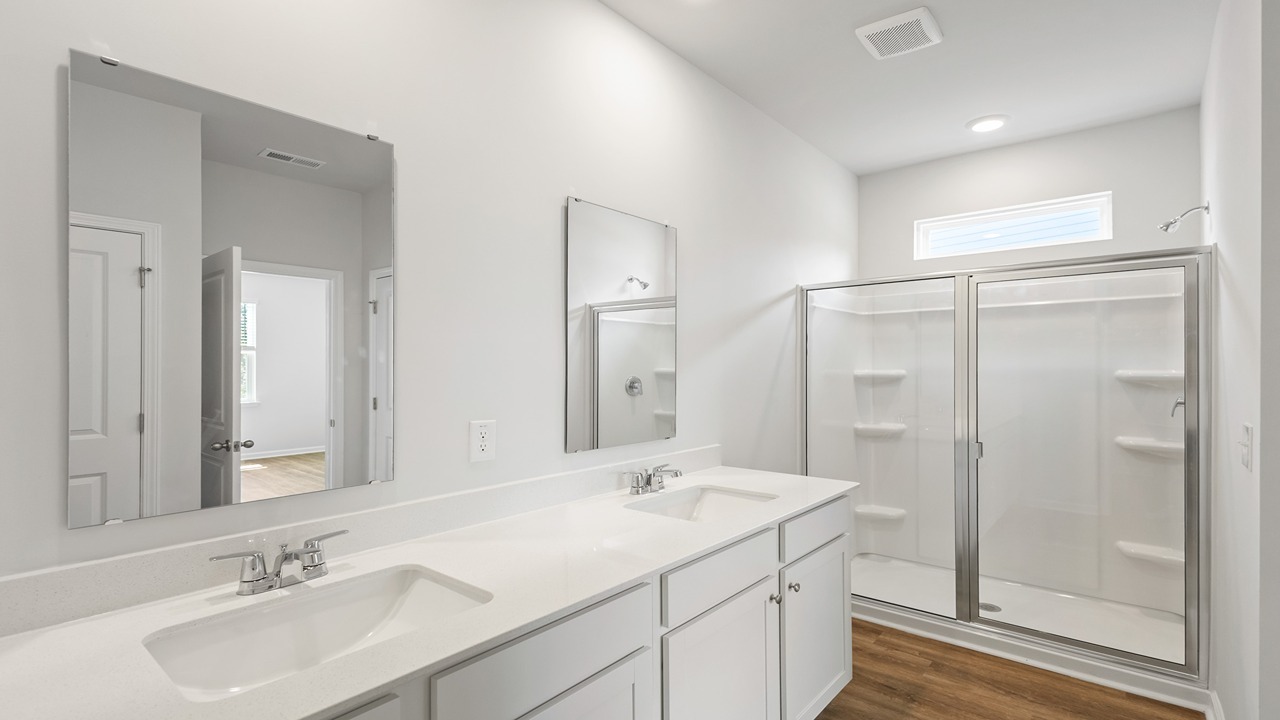 master bathroom with walk in shower