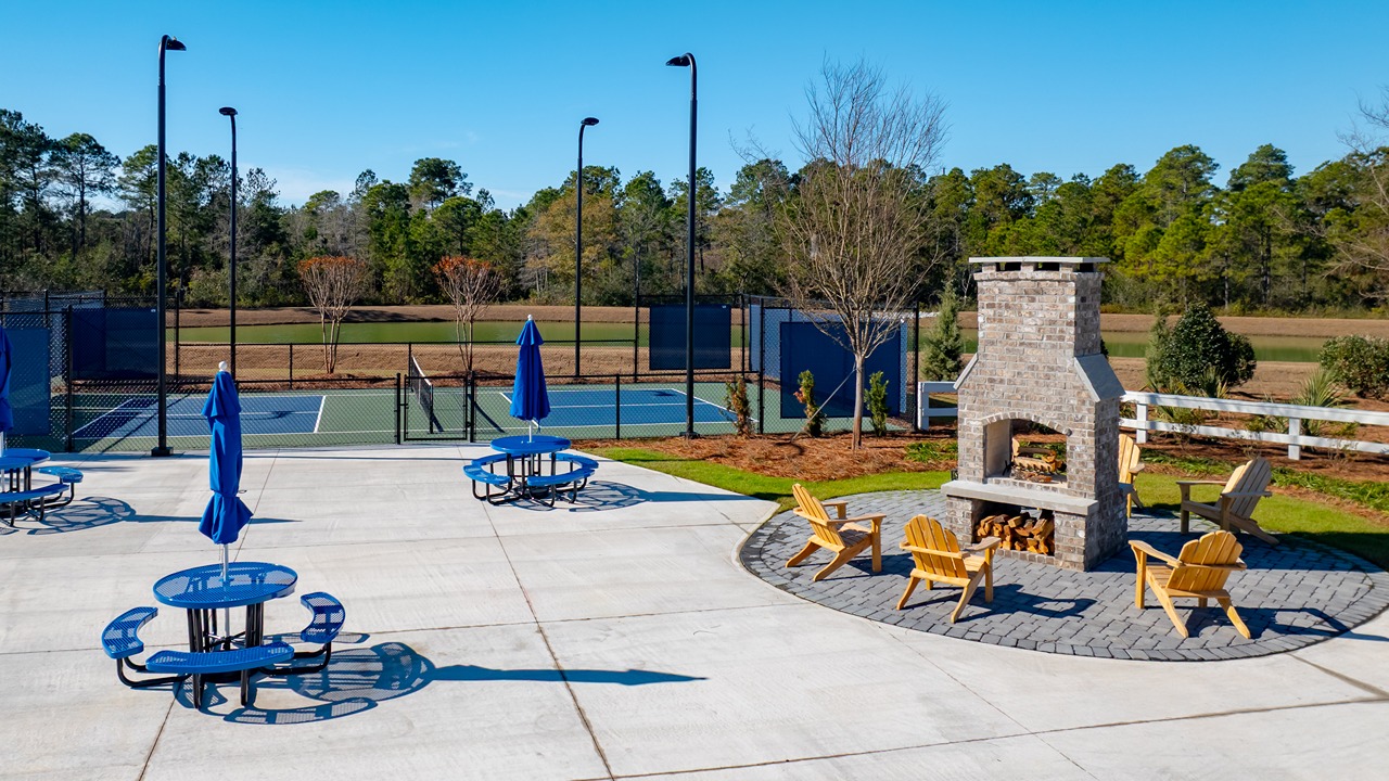 resident fire pit area
