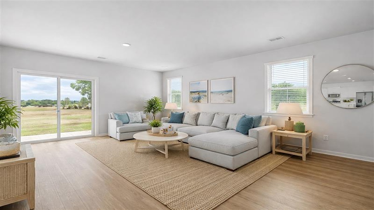 Large open concept living room