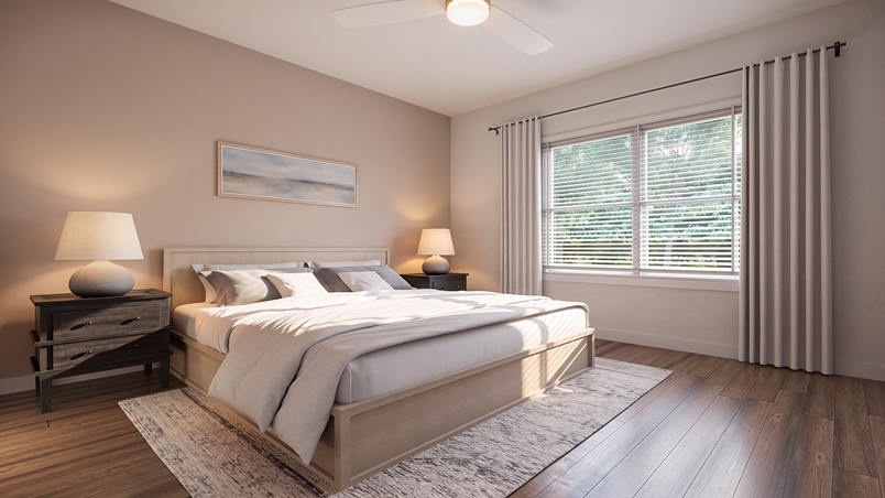 large primary bedroom