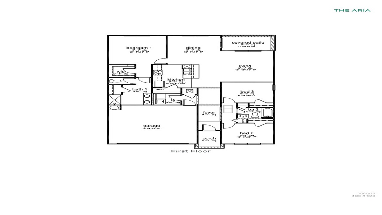 Single story home floorplan