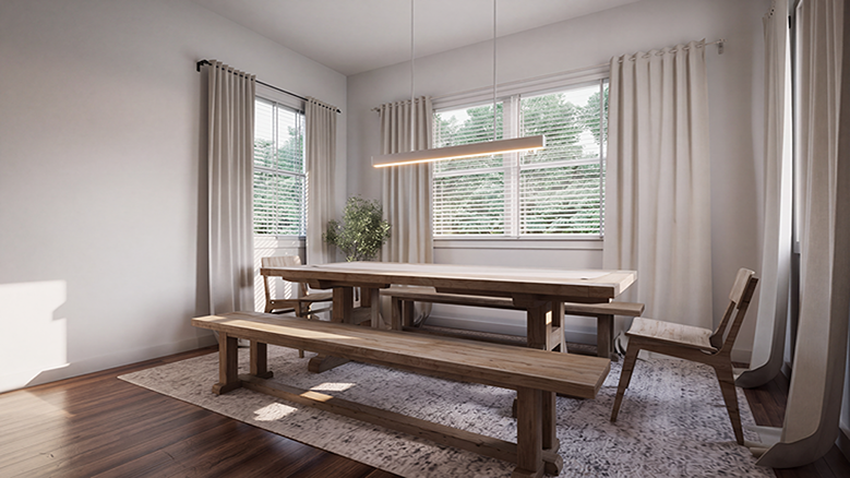 dedicated dining space